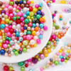 High-gloss ABS imitation pearl straight hole round beads diy handmade bracelet necklace bead material earrings jewelry loose beads with
