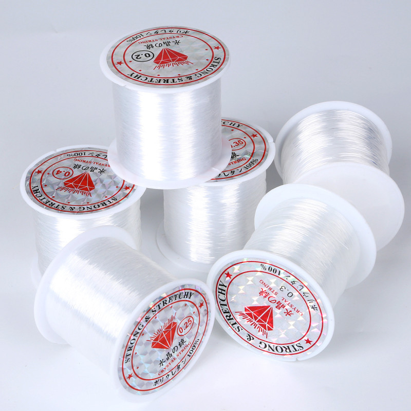 0.2-0.8mm white non-elastic transparent invisible fish silk thread handmade diy bracelet necklace beads transparent thread