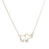 European and American fashion cross-border new animal necklace cute auspicious elephant pendant for women simple hollow clavicle chain spot wholesale