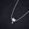 European and American coconut tree necklace stainless steel summer new style small fresh and simple coconut tree pendant clavicle chain wholesale