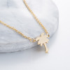 European and American coconut tree necklace stainless steel summer new style small fresh and simple coconut tree pendant clavicle chain wholesale