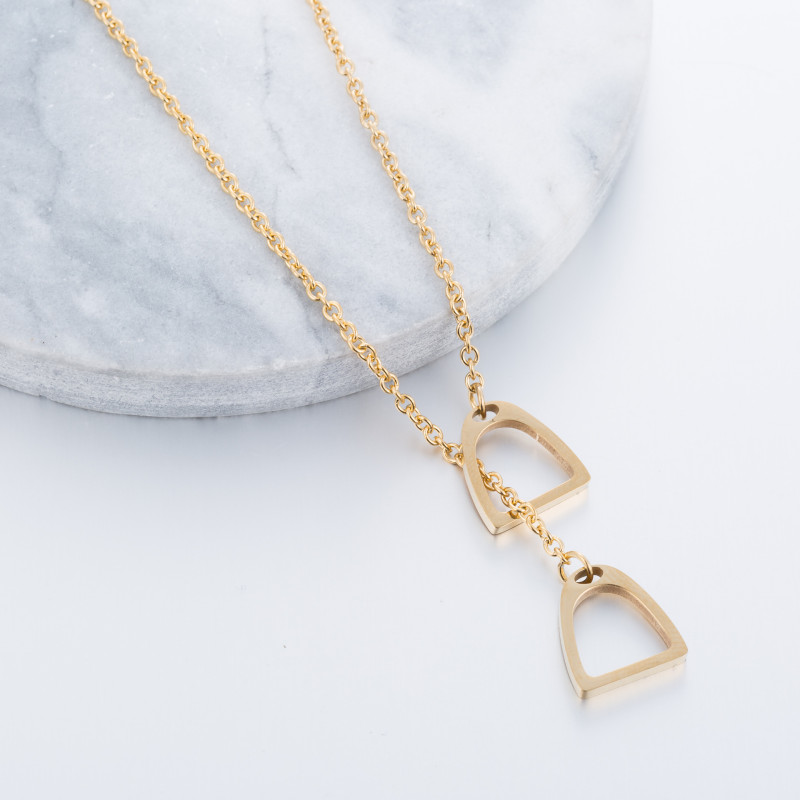 New Korean version of Korean popular necklace personalized animal necklace ladies stainless steel horseshoe necklace manufacturer spot wholesale