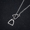 New Korean version of Korean popular necklace personalized animal necklace ladies stainless steel horseshoe necklace manufacturer spot wholesale