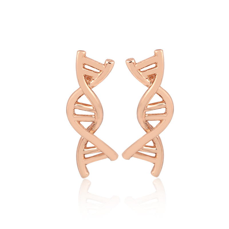 Cross-border e-commerce popular jewelry new fashion rotating irregular DNA earrings factory direct supply spot delivery