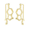European and American cross-border e-commerce chemical molecule series serotonin molecule women's geometric simple earrings supply wholesale