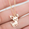 Amazon's new small animal pendant necklace, simple female niche design, stainless steel cute dog clavicle chain