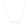 Golden European and American cross-border fashion stainless steel wave necklace women's pendant temperament wave spray necklace accessories