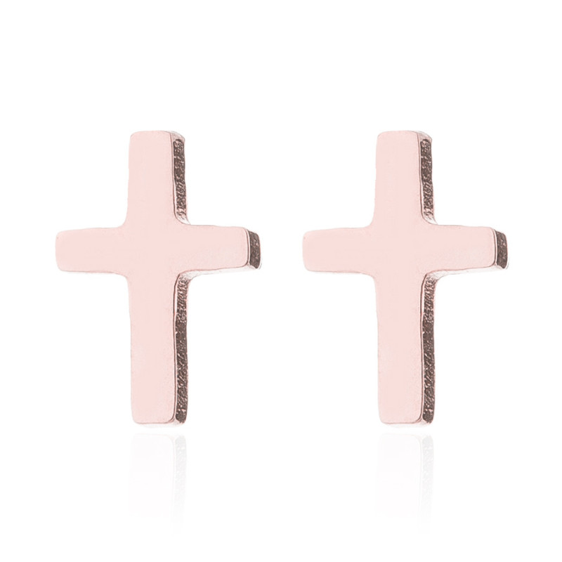 Geometric cross earrings ins for women, fresh, cute and trendy women's geometric simple earrings Christmas gift