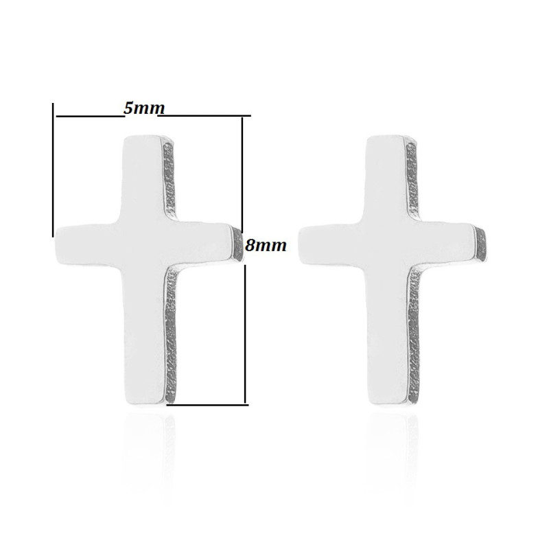 Geometric cross earrings ins for women, fresh, cute and trendy women's geometric simple earrings Christmas gift