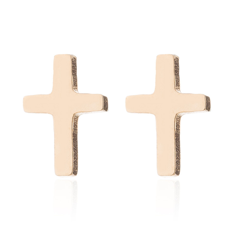 Geometric cross earrings ins for women, fresh, cute and trendy women's geometric simple earrings Christmas gift