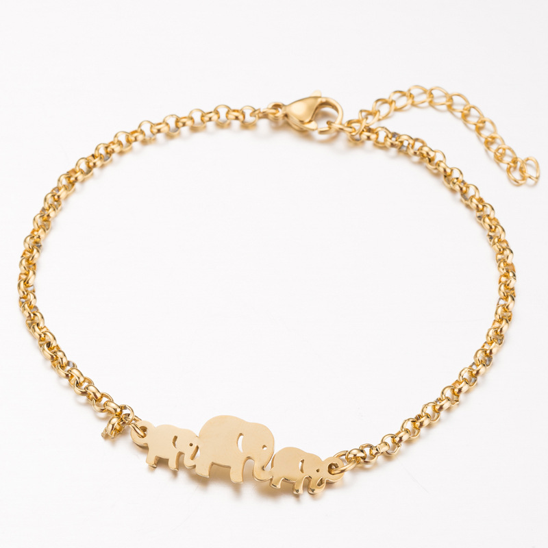 Cute elephant bracelet ins warm and happy elephant cute little elephant girly temperament animal hand ornaments gift wholesale