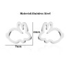 New style earrings for women sweet and cute simple hollow earrings little rabbit mini Korean fashion small earrings jewelry