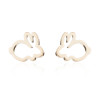New style earrings for women sweet and cute simple hollow earrings little rabbit mini Korean fashion small earrings jewelry
