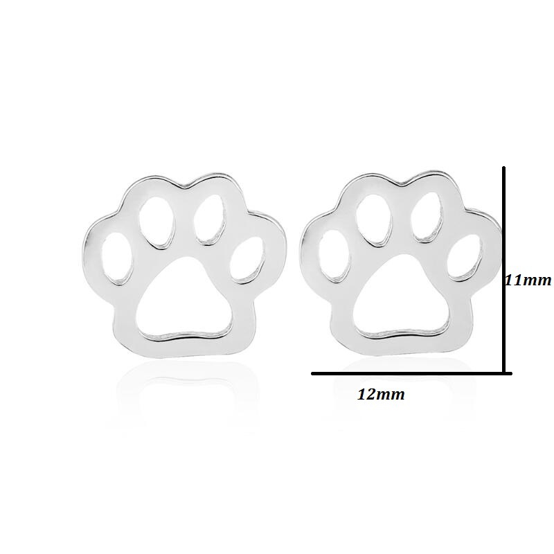 European and American jewelry, simple hollow dog claws, cat claws earrings, cute pet paws and footprints, animal earrings, wholesale in stock