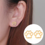 European and American jewelry, simple hollow dog claws, cat claws earrings, cute pet paws and footprints, animal earrings, wholesale in stock