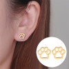 European and American jewelry, simple hollow dog claws, cat claws earrings, cute pet paws and footprints, animal earrings, wholesale in stock