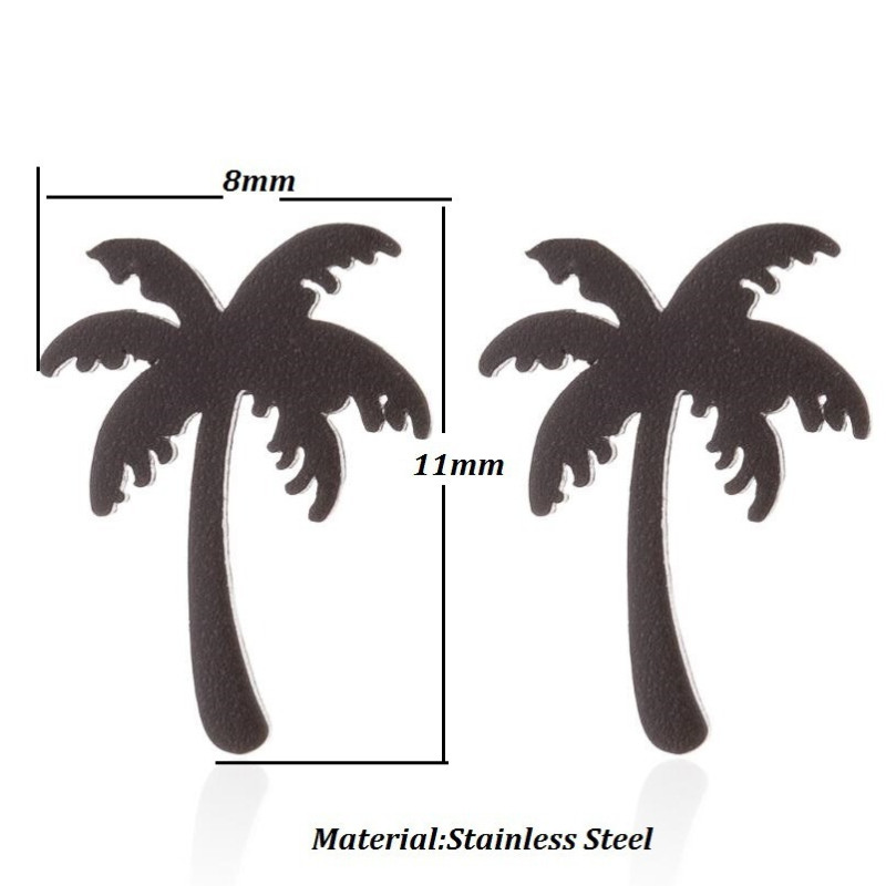 European and American Bohemian style coconut tree women's earrings summer new fashion personality small fresh forest earrings