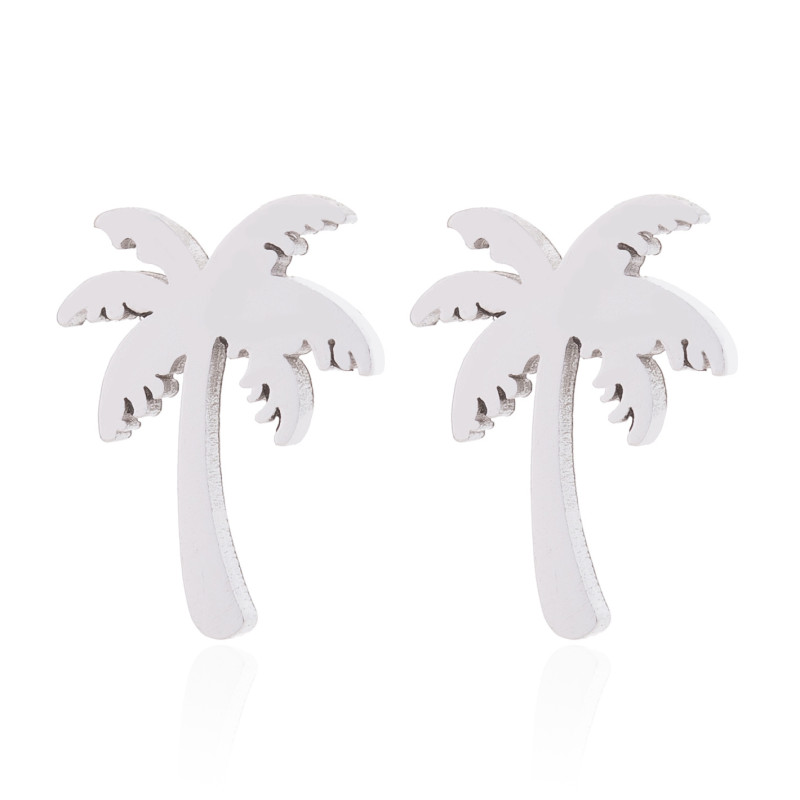 European and American Bohemian style coconut tree women's earrings summer new fashion personality small fresh forest earrings