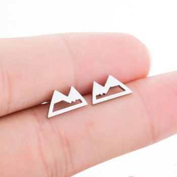 Fashionable new earrings, feminine, Korean personality, simple triangle snow mountain jewelry, personalized earrings wholesale