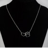 New product dog paw footprint peach heart necklace ins women's hollow love-shaped clavicle chain European and American popular manufacturers now wholesale