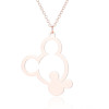 European and American stainless steel Mickey head necklace hollow fashion Mickey Mouse animal clavicle chain women's foreign trade jewelry wholesale