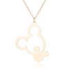 European and American stainless steel Mickey head necklace hollow fashion Mickey Mouse animal clavicle chain women's foreign trade jewelry wholesale