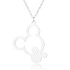 European and American stainless steel Mickey head necklace hollow fashion Mickey Mouse animal clavicle chain women's foreign trade jewelry wholesale