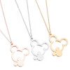 European and American stainless steel Mickey head necklace hollow fashion Mickey Mouse animal clavicle chain women's foreign trade jewelry wholesale