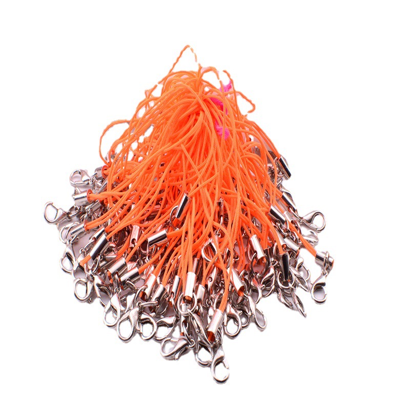 Factory direct sales black line lobster clasp mobile phone rope Yiwu mobile phone pendant lanyard lobster hook lanyard can be bought in mixed colors