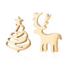 European and American trinkets, fashionable elk Christmas tree, asymmetric earrings, Christmas and New Year gifts, wholesale in stock