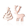 European and American trinkets, fashionable elk Christmas tree, asymmetric earrings, Christmas and New Year gifts, wholesale in stock