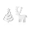 European and American trinkets, fashionable elk Christmas tree, asymmetric earrings, Christmas and New Year gifts, wholesale in stock