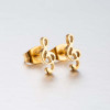 Fashion note earrings stainless steel bestie music symbol earrings ins European and American popular trinkets wholesale