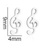 Fashion note earrings stainless steel bestie music symbol earrings ins European and American popular trinkets wholesale
