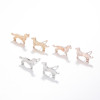 Hollow Heart Women's Simple Cute Animal Jewelry Cordyceps Earrings Cross-border E-commerce Model Supply Wholesale
