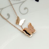 Necklace Women's Fashion Butterfly Pendant European and American Clavicle Chain Cross-Border New Product Cute Double-layer Butterfly Jewelry Set Wholesale