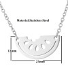European and American Fashion Necklace Stainless Steel Cut Watermelon Pendant Women's New Fruit Clavicle Chain Manufacturer Spot Wholesale