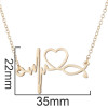 European and American ladies simple stainless steel doctor medical stethoscope electrocardiogram necklace fashion love heartbeat clavicle chain