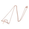 European and American ladies simple stainless steel doctor medical stethoscope electrocardiogram necklace fashion love heartbeat clavicle chain