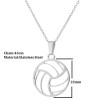 European and American cross-border round sports accessories simple volleyball stainless steel pendant necklace clavicle chain spot wholesale