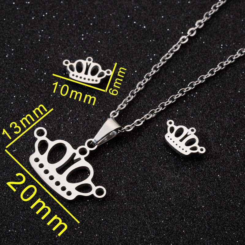 Summer cross-border new crown snowflake cactus skull moon flower butterfly dragonfly geometric earrings necklace