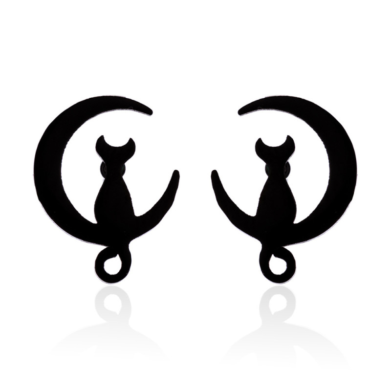 European and American women and children cute rabbit cat earrings animal cartoon pineapple Christmas tree earrings party New Year gift