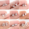 Cute deer animal earrings small snowflakes Christmas tree pumpkin ghost children European and American Christmas earrings wholesale