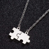 European and American summer new jewelry fashion simple puzzle necklace couple style clavicle chain manufacturer ready stock wholesale