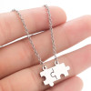 European and American summer new jewelry fashion simple puzzle necklace couple style clavicle chain manufacturer ready stock wholesale