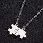 European and American summer new jewelry fashion simple puzzle necklace couple style clavicle chain manufacturer ready stock wholesale