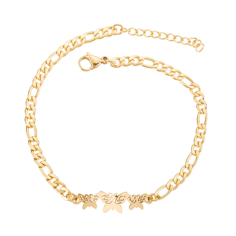 Jewelry Women's Stainless Steel Butterfly Christmas Bracelet Women's Snowflake Elephant Love Couple Bracelet Moon Star Bracelet