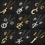 European and American retro 26 English letters earrings necklace three-piece set women's fashion new jewelry wholesale