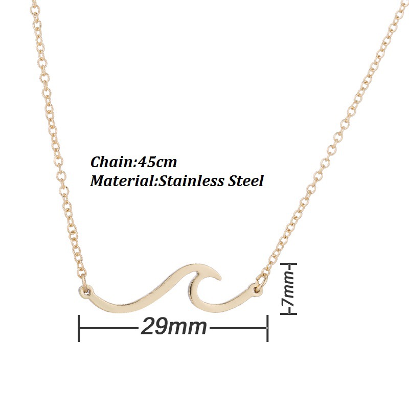 European and American cross-border popular jewelry for women, fashionable and simple summer wave wave necklace bracelet jewelry wholesale