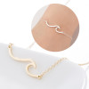 European and American cross-border popular jewelry for women, fashionable and simple summer wave wave necklace bracelet jewelry wholesale